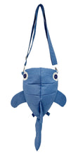 Load image into Gallery viewer, Small Blue Shark Crossbody Bag
