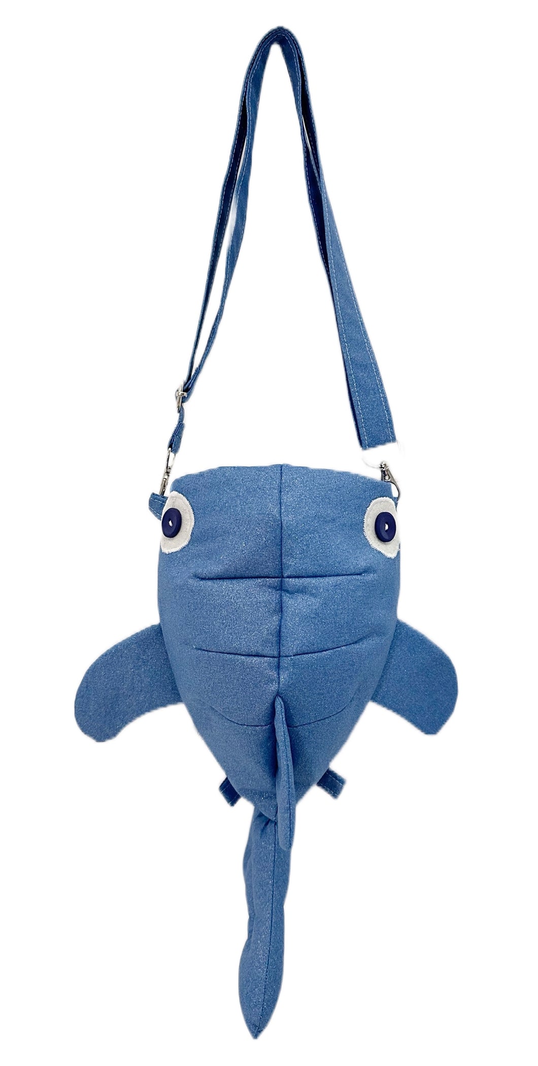 Small Blue Shark Crossbody Bag