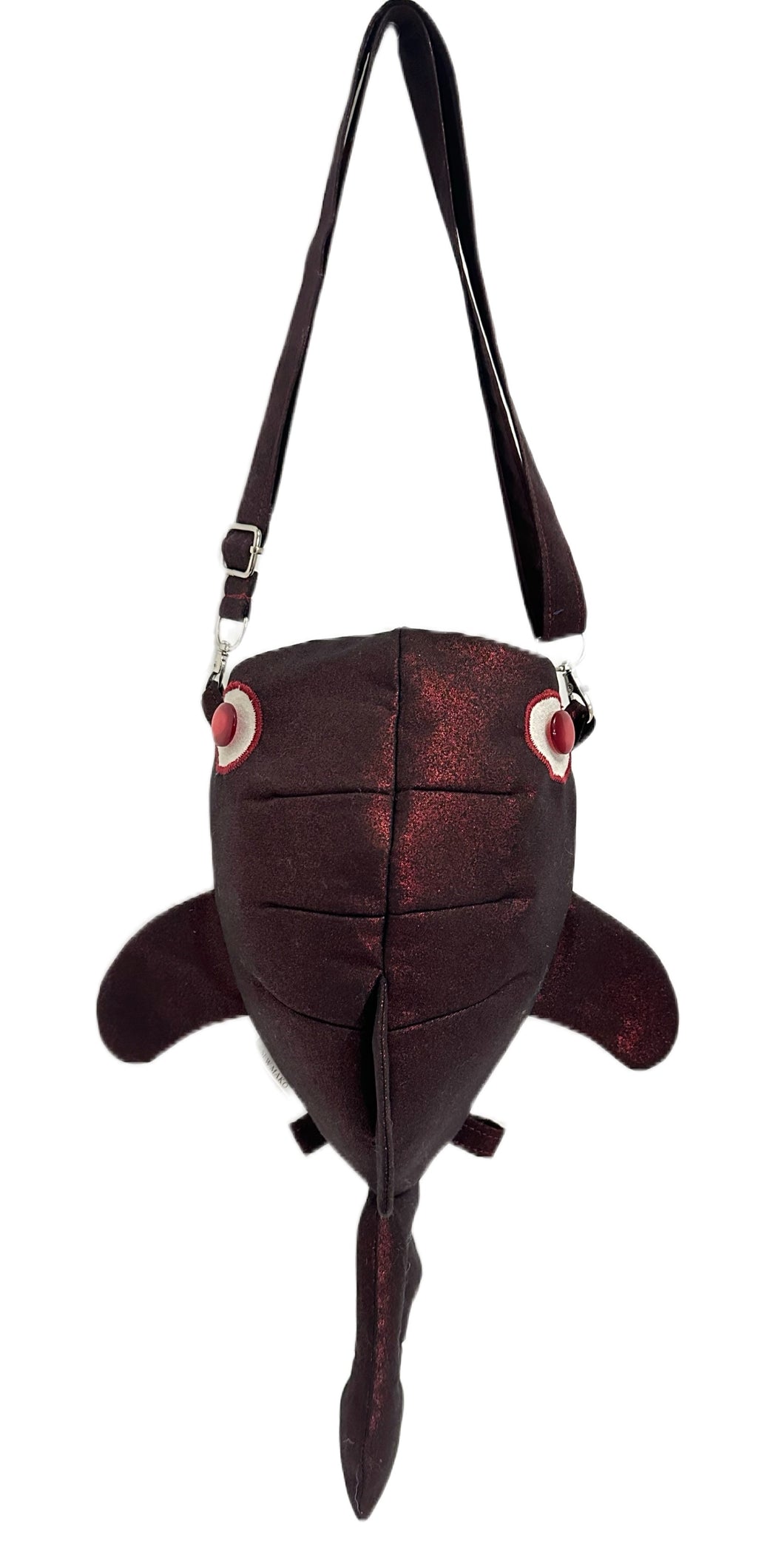 Small Red Shimmers Shark Crossbody Bag