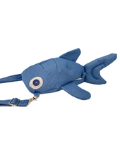 Load image into Gallery viewer, Small Blue Shark Crossbody Bag
