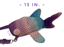 Load image into Gallery viewer, Small Mermaid Scale Crossbody Shark Bag
