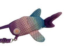 Load image into Gallery viewer, Small Mermaid Scale Crossbody Shark Bag
