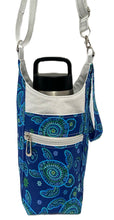 Load image into Gallery viewer, Sea Turtles Crossbody Water Bottle Bag w/Cell Phone Pouch, Zipper Pocket and Key Fob
