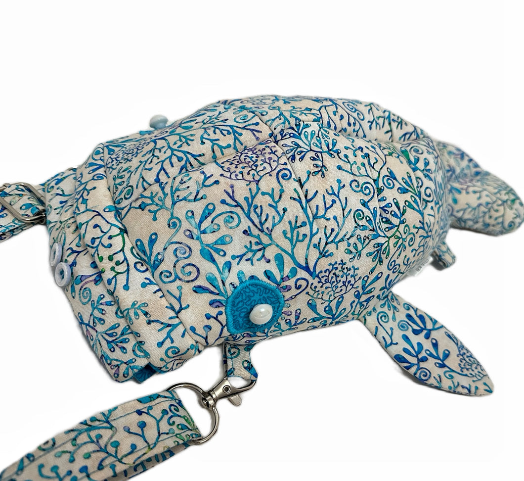 Blue Corals Manatee Crossbody Bag