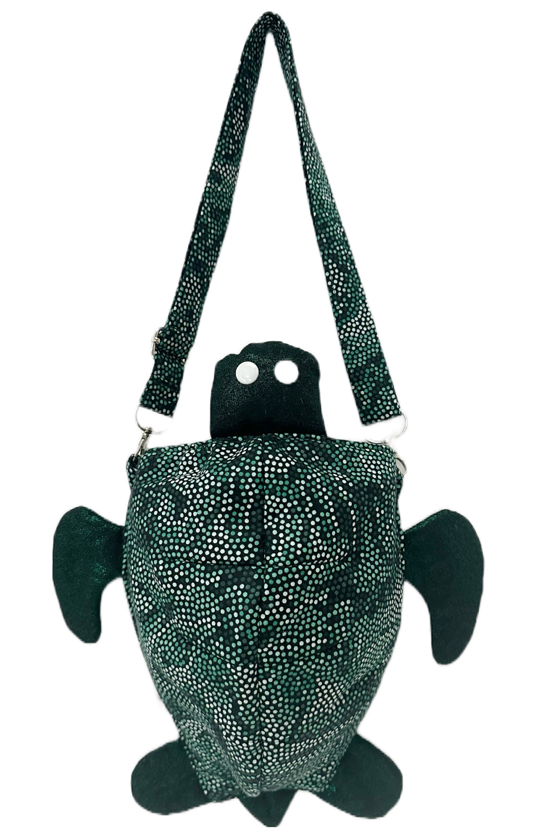 Small Green and White Sea Turtle Crossbody Bag