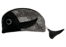 Load image into Gallery viewer, Black and Silver Faux Leather Fish Pouch
