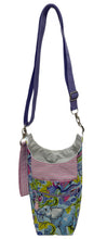 Load image into Gallery viewer, Elephants: Crossbody Water Bottle Bag w/Cell Phone Pouch, Zipper Pocket and Key Fob
