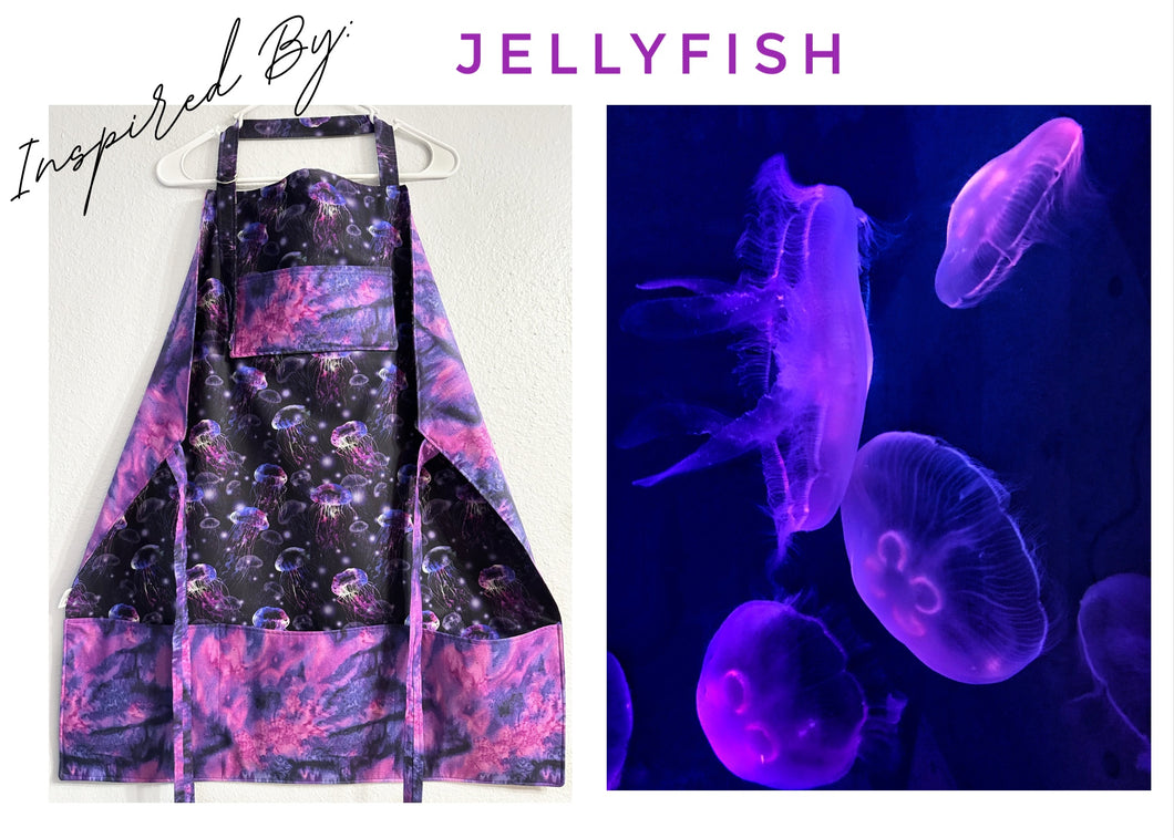 * Jellyfish Adult Apron & 5x7 Postcard