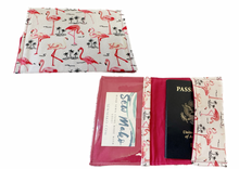Load image into Gallery viewer, Pink Flamingo Passport and Card Holder

