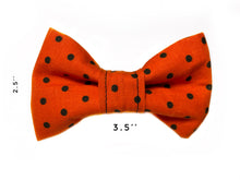 Load image into Gallery viewer, Black and Orange Dog Bow Tie
